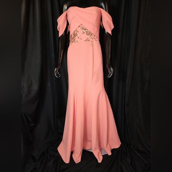 NWT Marchesa Notte Coral Gown SZ 6 - Picture 9 of 16